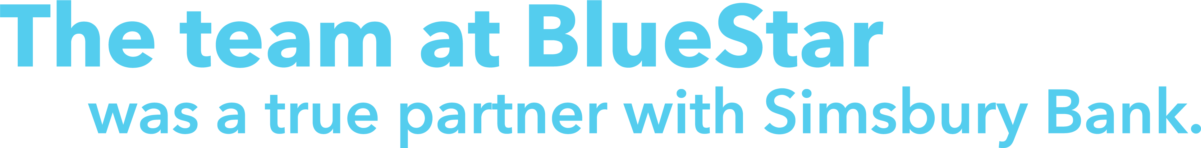 The team at BlueStar was a true partner with Simsbury Bank.
